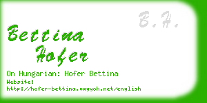 bettina hofer business card